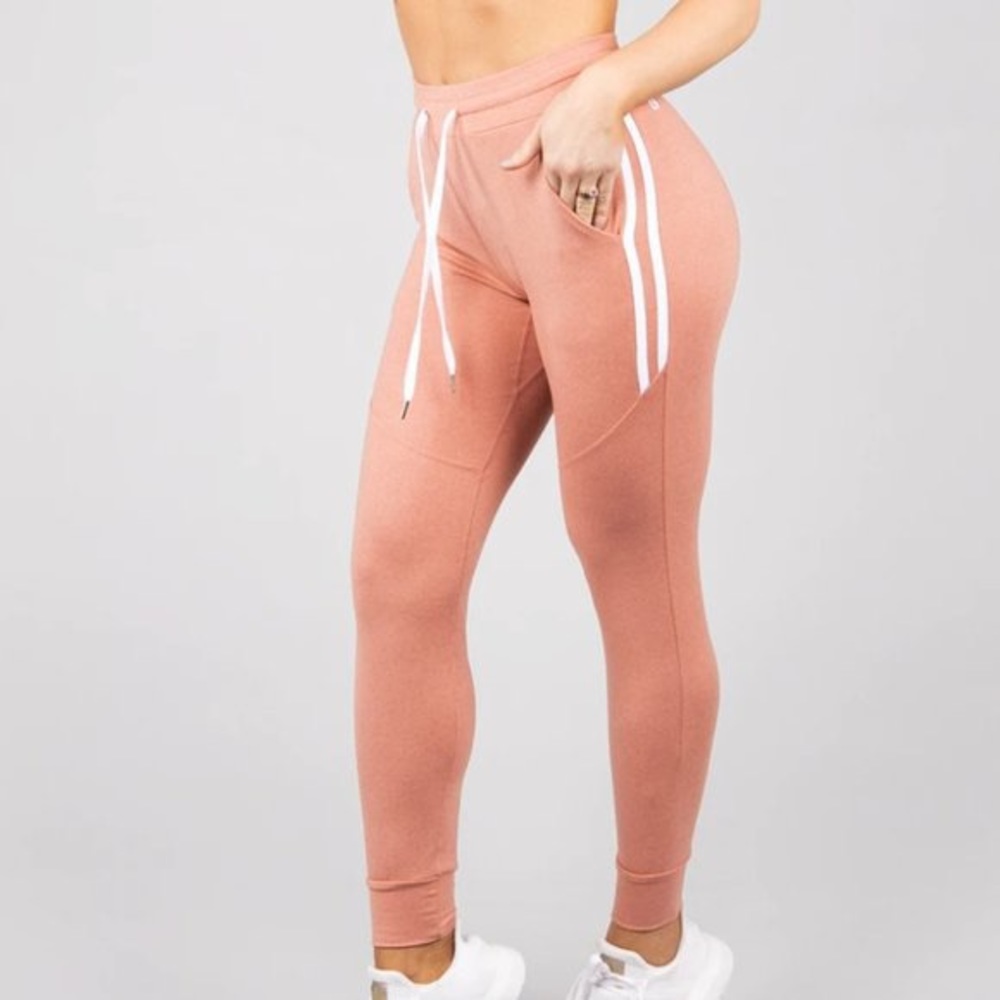 Buff bunny pink striped joggers Medium
